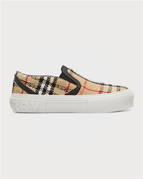 burberry curt check boucle slip-on sneakers|Burberry Curt Check Boucle Slip.